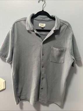 Target Men's Short-Sleeve Button-Down Shirt in Slate Gray